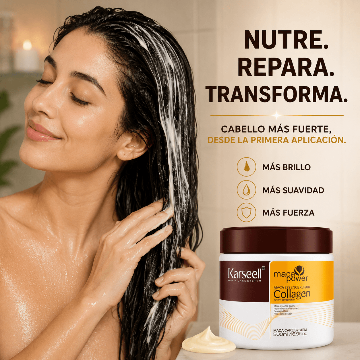 KARSEELL: Cabello 3 veces más fuerte y brillante en 15 min. ¡Llévate 2 y Paga 1 SOLO HOY!