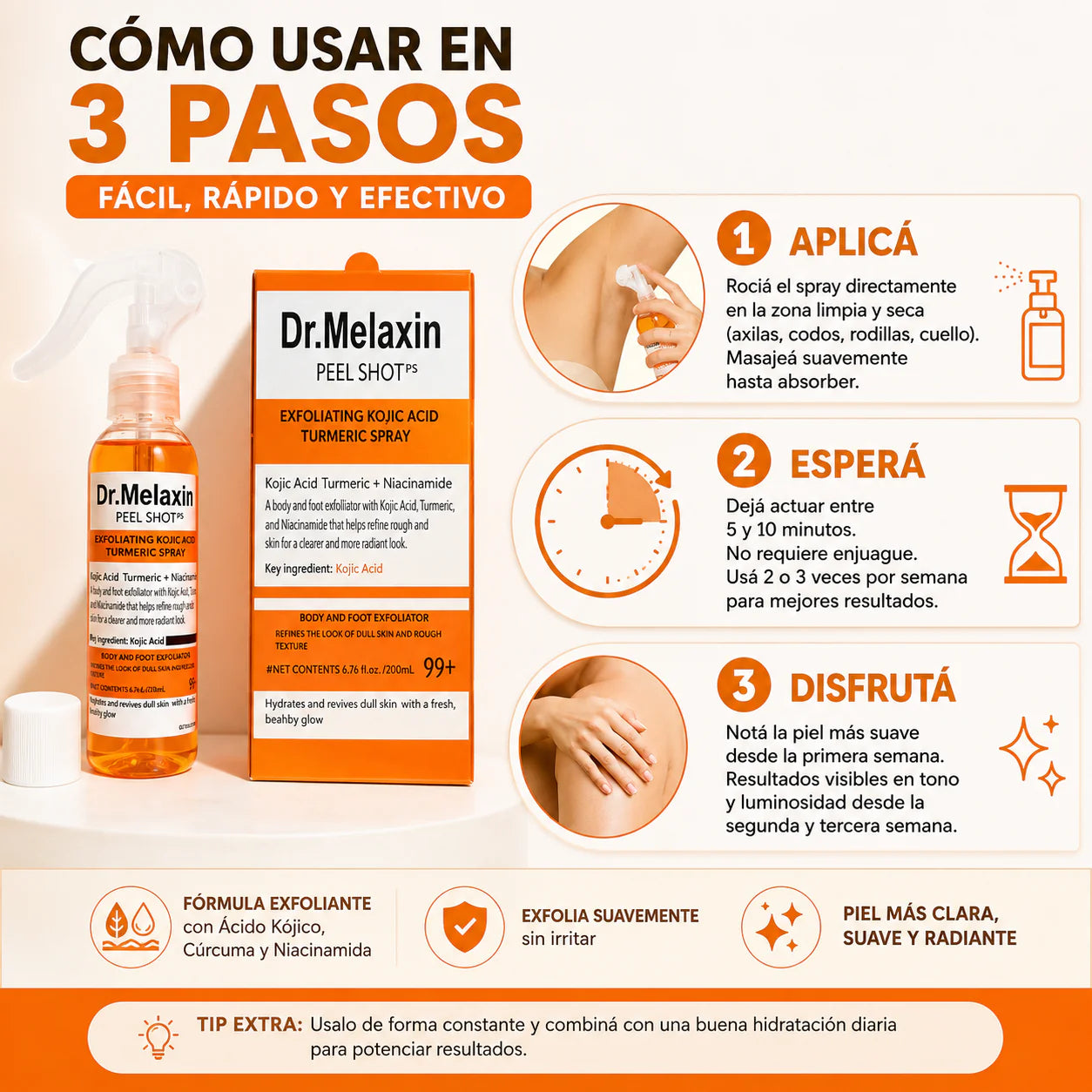 Spray Exfoliante Corporal DR MELAXIN