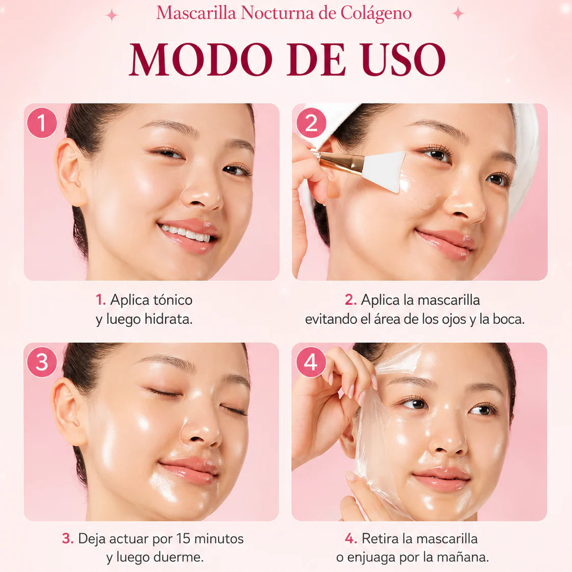 Mascarilla facial de colágeno Coreana