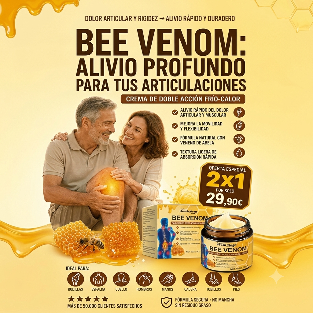 🐝 Crema de Veneno de Abeja – Alivio Natural para Músculos y Articulaciones