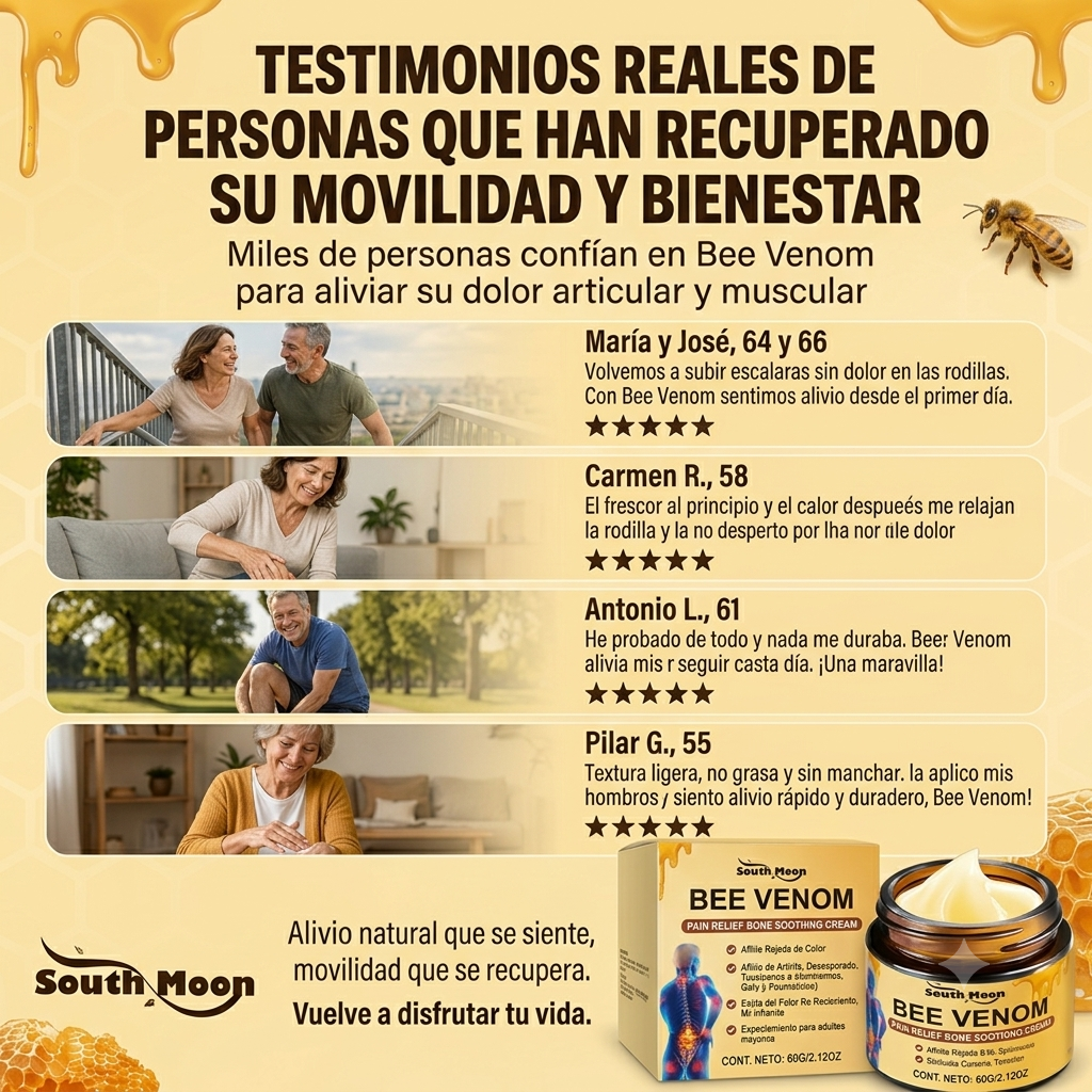 🐝 Crema de Veneno de Abeja – Alivio Natural para Músculos y Articulaciones