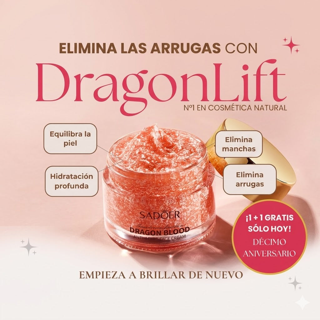 DILE ADIOS A LAS ARRUGAS✨ CREMA REJUVENECEDORA DRAGÓNLIFT– ¡OFERTA 2x1!