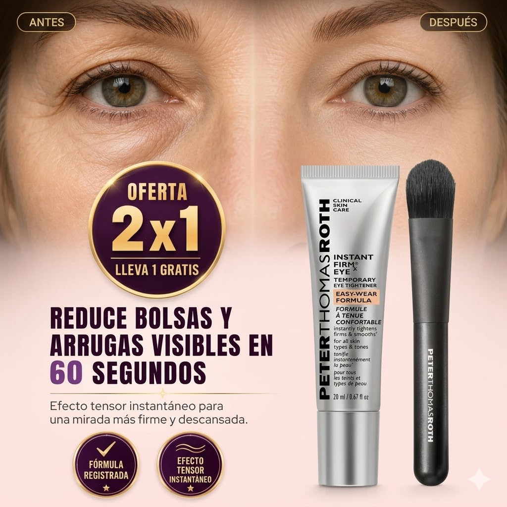 Reduce Bolsas, Arrugas y Ojeras – Efecto Lifting en Segundos ¡OFERTA ESPECIAL 2x1!