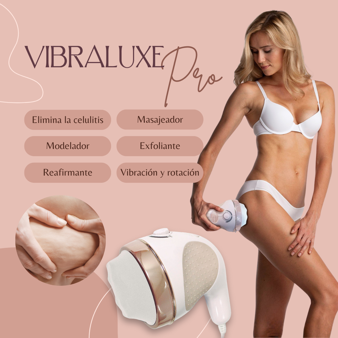 VIBRALUXE PRO Masajeador con terapia de vibración y rotación para tonificar y esculpir tu cuerpo para este Verano .